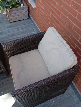 Conjunto Mesa y Asientos Ratán Marrón