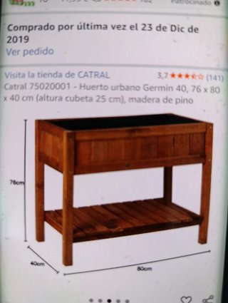Mesa de cultivo de madera