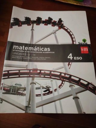 Matemáticas 4°Eso Editorial SM.