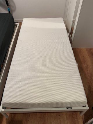 Cama individual 90x200 con colchón y somier