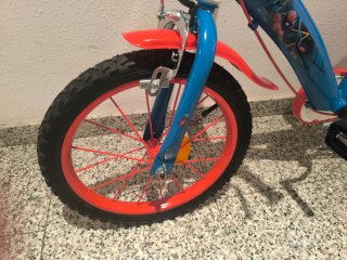 Bicicleta Infantil Spiderman Azul y Roja