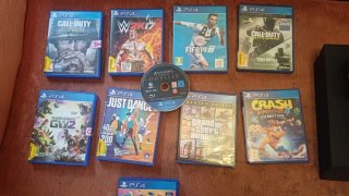 PS4 Slim 500GB + 2 mandos + 9 juegos GTA V Crash 4