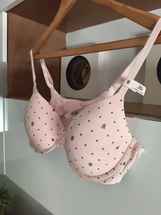 Sujetador Victoria's Secret 38B Rosa Lunares