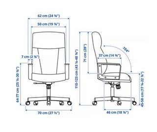 Silla de oficina Ikea negra