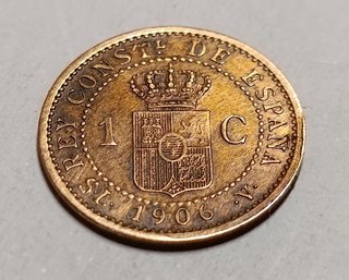 Moneda cobre 1 céntimo 1906*6 Alfonso XIII MBC