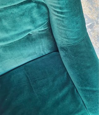 Sillón Space Age Verde Terciopelo | Años 70
