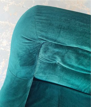 Sillón Space Age Verde Terciopelo | Años 70