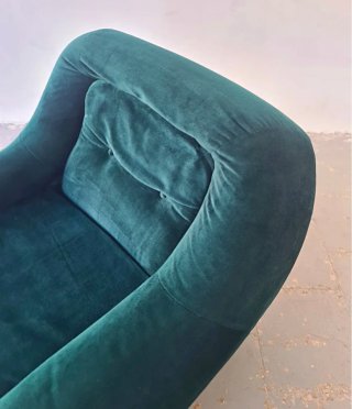 Sillón Space Age Verde Terciopelo | Años 70