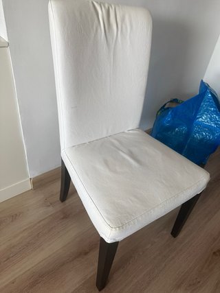 Set 4 Sillas Comedor Tela y Madera