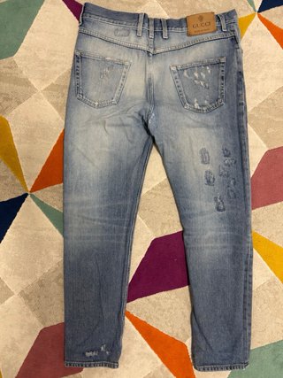 Jeans Gucci Uomo Denim Blu
