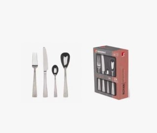 Bergner Set 24 Cubiertos Acero Inox Royan