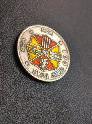 Moneda 100 Pesetas Plata 1966 colores  bandera Esp