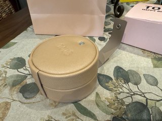 Joyero de viaje Tous rosa y beige