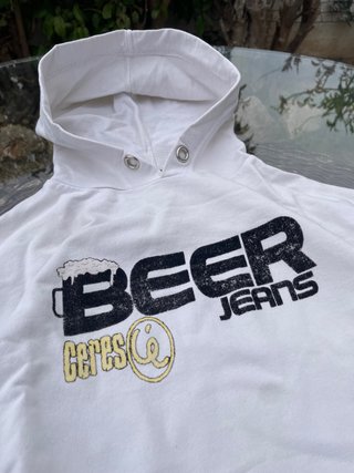 Felpa Beer Jeans vintage bianca