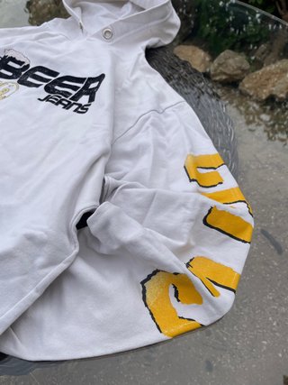 Felpa Beer Jeans vintage bianca
