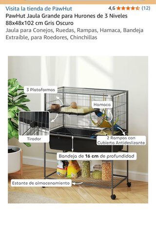 Jaula grande para cobayas y hurones