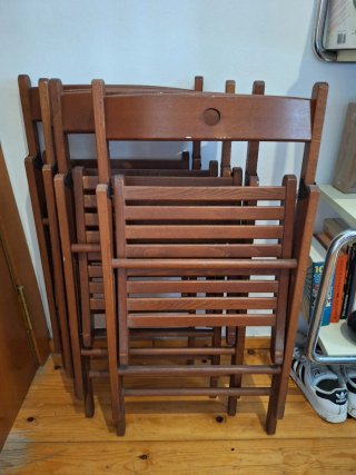 Sillas plegables de madera Ikea (4 unidades)