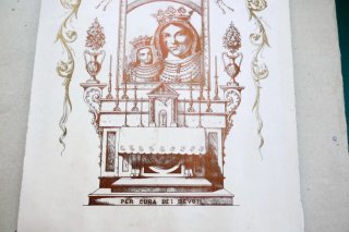 Litografia Devozionale Madonna dell'Arco '800