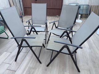 4 Sillas de Jardín Plegables