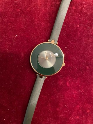 Reloj de pulsera mujer dorado y verde