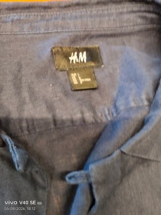 Camisa H&M azul con colibríes