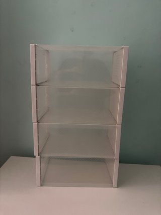 Zapatero 4 Módulos Transparente Blanco
