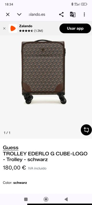 Maleta Guess Negra y Gris