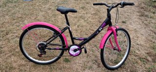 Bicicleta infantil niña rosa y negra