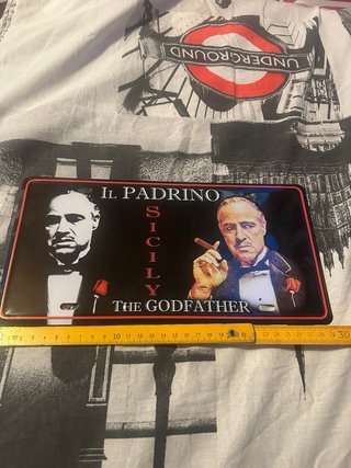 Targhetta Il Padrino in metallo