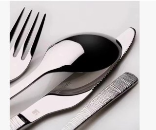 Set 24 Cubiertos Bergner Lyon Acero Inox