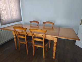 Mesa comedor extensible madera