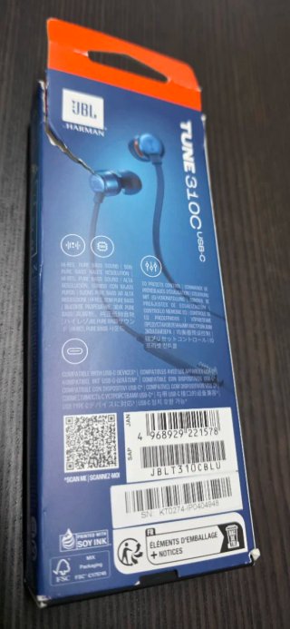 Auriculares JBL TUNE 310C USB-C Azul