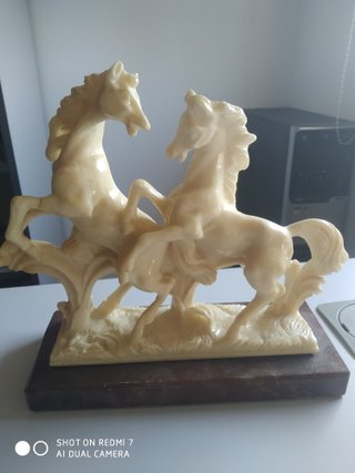 Escultura Vintage Caballos Encabritados