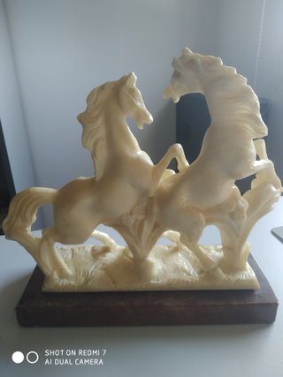 Escultura Vintage Caballos Encabritados