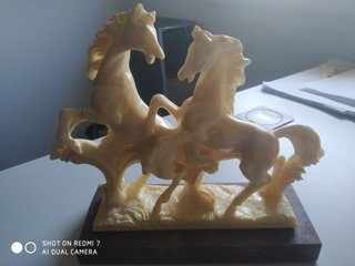 Escultura Vintage Caballos Encabritados