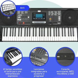 Axus Piano Con Teclado Electrónico