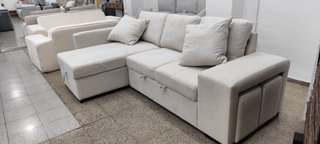 SOFÁ CAMA CHAISE LONGUE CON 2 PUFF | NUEVO