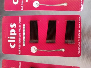 12 paquetes de horquillas para el cabello negras