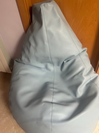 Puf Sillon Polipiel Azul