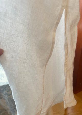 Vestito Zara bianco ampio in lino