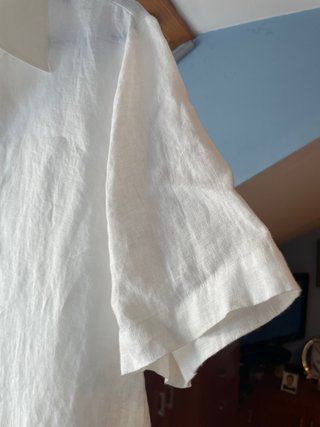Vestito Zara bianco ampio in lino