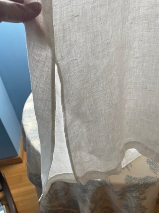Vestito Zara bianco ampio in lino