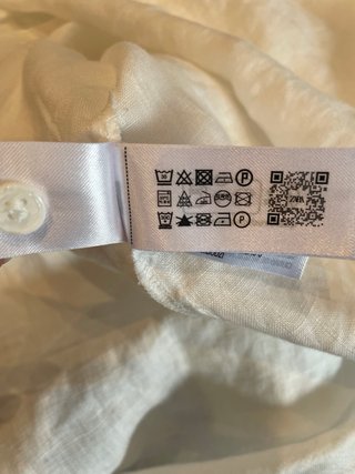 Vestito Zara bianco ampio in lino