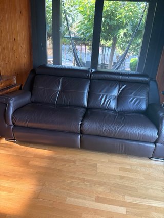 Sofá reclinable eléctrico de piel