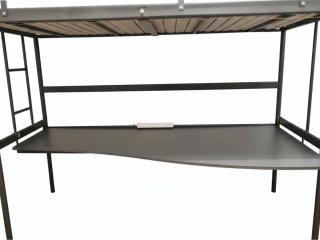 Cama alta individual con escritorio. Sin colchón