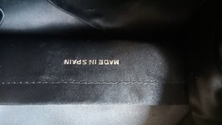 Bolso Fiesta Satén Negro Vintage Cadena Dorada