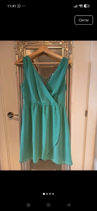 Vestido Stradivarius verde agua