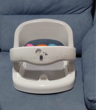 Asiento bañera bebé con juguetes