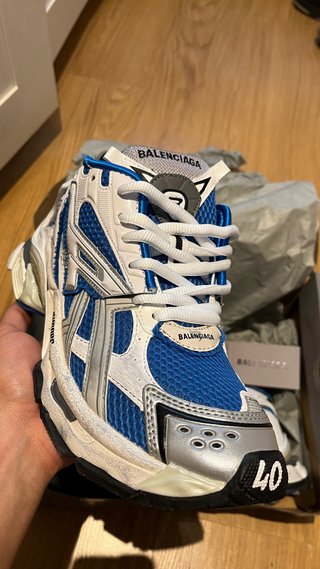 Balenciaga Runner Talla 40 Azul Blanco