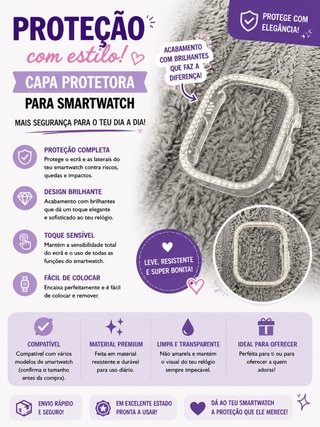 Capa Protetora Transparente p/ Smartwatch 49mm